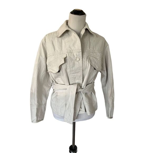 Vince Denim Utility Jacket belted size M - Picture 4 of 14